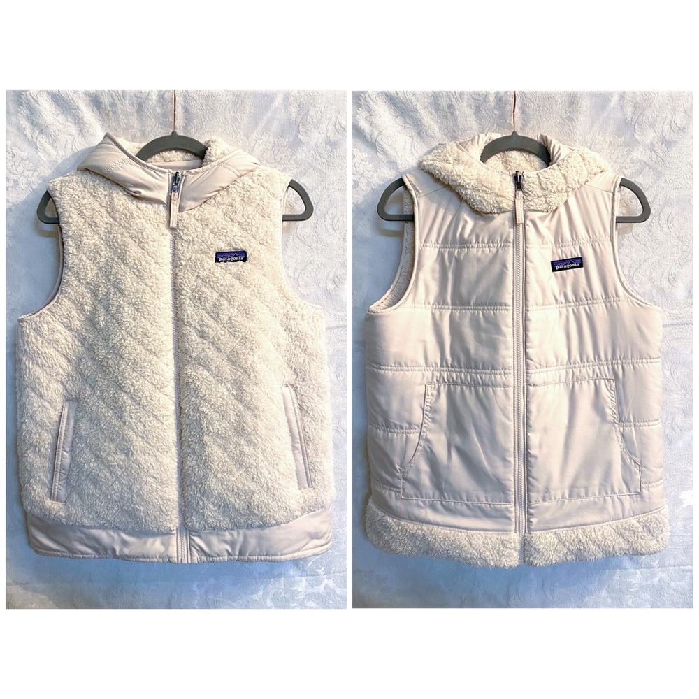 Patagonia Women’s Los Gatos Hooded Reversible Vest Size L (See Description) EUC - Picture 2 of 12